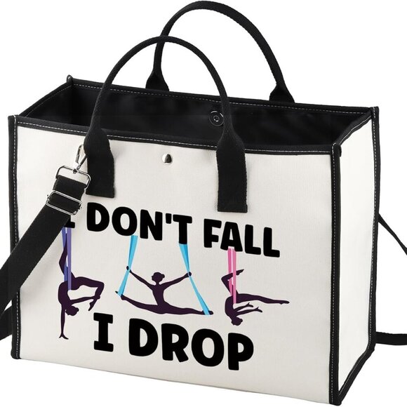 Aerialist Cosmetic Makeup Bag Aerial Yoga Gifts I Don't Fall I Drop Aerial Dance - Picture 1 of 7